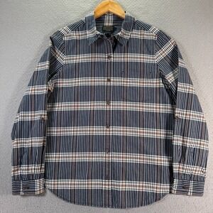 Pendleton Button Down Top Women Medium Blue‎ Plaid Comfort Classic Casual